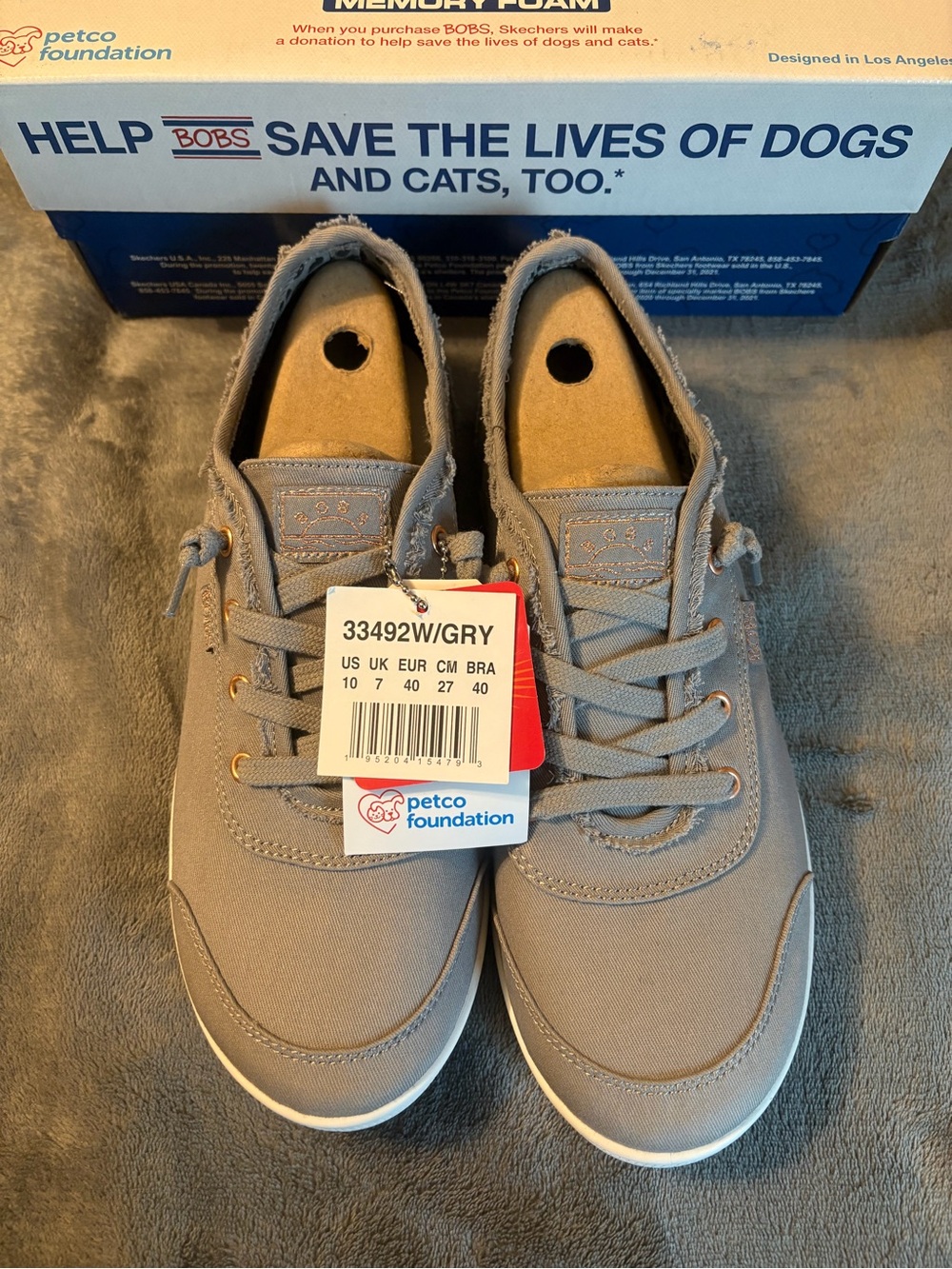 Skechers Gray Casual Lace-Up Sneakers Size 10W